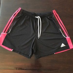 ADIDAS NWOT PINK/WHITE LARGE CLIMATE SHORTS